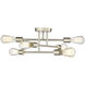 Decco 6 Light 16.5 inch Modern Gold Indoor Semi-Flush Ceiling Light